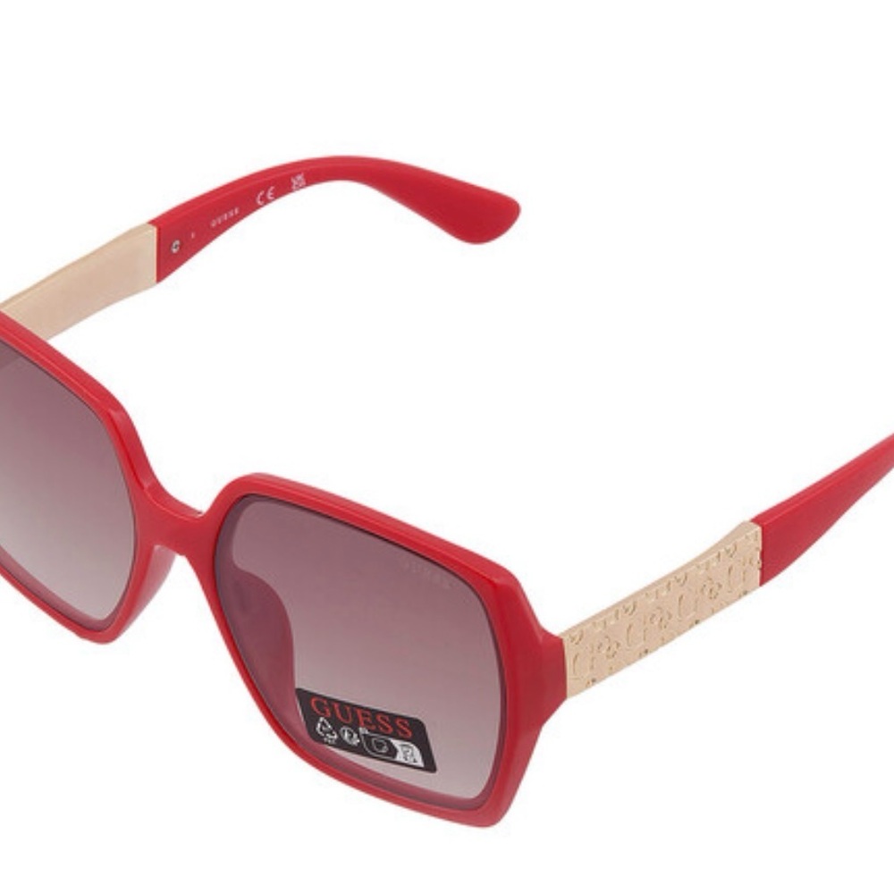 Guess Bold Red gold square gradient sunglasses GO00031 - Picture 2 of 5